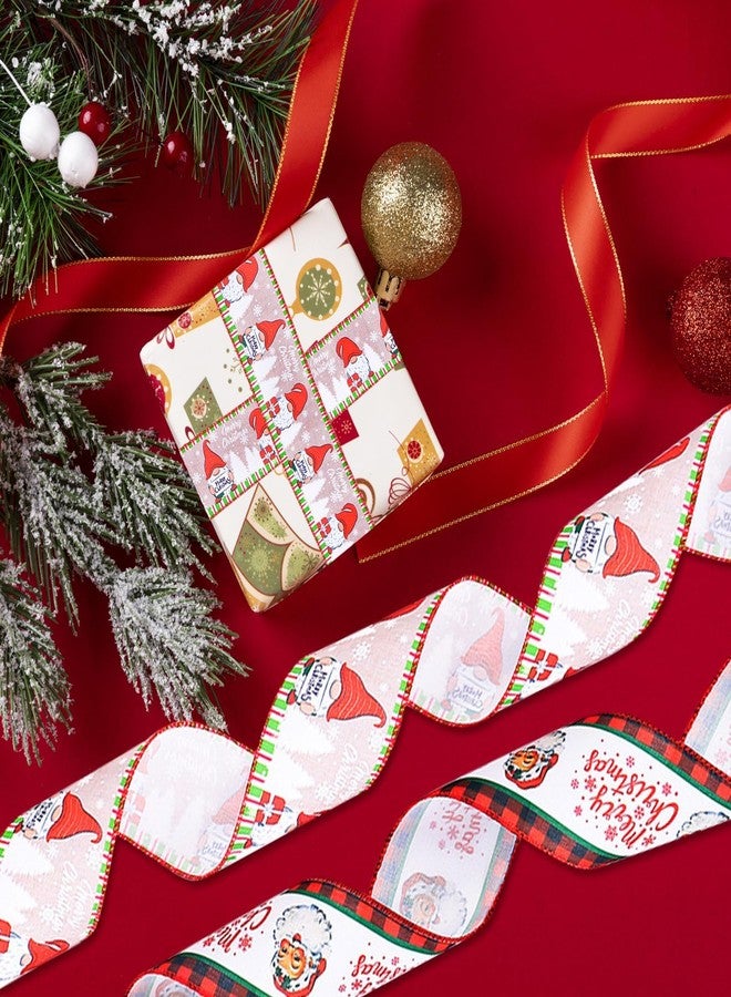 squishy Christmas Ribbon, 10M Red Green Plaid Snowflake Burlap Roll for Gift Wrapping, Christmas Tree Decor, DIY Holiday Crafts, Party Decoration (red (B)) - Image 5